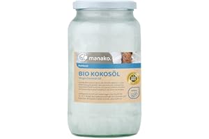 ‎MANAKO manako BIO Kokosöl/ Kokosfett, nativ kaltgepresst, 900 ml Glas