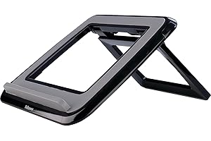 Fellowes I-Spire Series - Soporte Elevador Ajustable para portátil, Ajustable a 7 ángulos, Color Negro