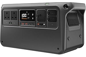 DJI Power 1000 V2 Portable Power Station, 1024Wh LFP Battery, Compact Size, 2600W Stable Output, 0-80% Recharge in 37 Mins, Electric Generator for Home, Camping, RVs, Off-Grid
