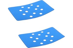 PENLIMLY 2x Shower Seat Cushion Non Slip, Shower Chair Cushion Waterproof Bath Seat Cushion for Elderly, Bath Chair Seat Mat, Shower Stool Bath Transfer Bench EVA Pad with Adhesive for Disabled Handicap Senior