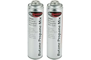 EASY SHOPPING GoSystem Garden Weed Wand Gas Weed Killer Burner Blaster Burning Torch and Gas Canisters Refill for Camping Stove Blowtorch BBQ (2 x Go Can 350g Only)