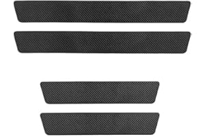 PIKIORAZ 4 Stück 4D Carbon Fiber Auto Einstiegsleisten Schutz Türschweller Aufkleber Sill Scuff Plate Türschwelle Zubehör
