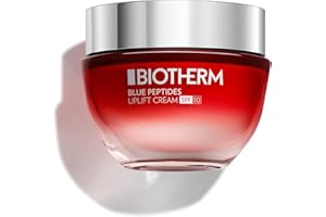 Biotherm, Blue Peptides Uplift, Crema Facial Reafirmante con Fotoprotección SPF 30, Enriquecida con Péptido de Colágeno, Para Todo Tipo de Pieles, 50 ml