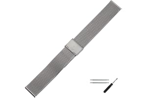 MARBURGER Uhrenarmband 18mm Edelstahl Milanaise - Werkzeug Montage Set