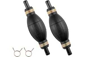 HUGFADS Hochwertige Handpumpe 8mm, 2 Stücke Benzinpumpe Umfüllpumpe für Wasser, Benzin, Diesel oder Öl-Gemische,Motorräder und Autos (2 Stück)