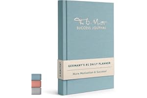 URBESTSELF 6-Minuten Dario Personal para Estoicos (Inglés) – Planificador Diario Agenda sin Fecha 2025 para Más Éxito y Productividad + Journaling Notebook con Enfoque, Claridad y Mindfulness