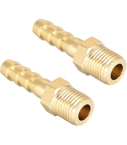 QUARKZMAN Raccord Réducteur Laiton 8mm à 6mm - Adaptateur Pour Tuyau, Connexion Étanche - Doré