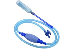 bedee Aspirateur Aquarium Manuel, Nettoyeur de Gravier 2,3m Siphon Tuyau avec Robinet de Contrôle de Débit, Pompe Vidange Aquarium Pour Changer L'eau Sable