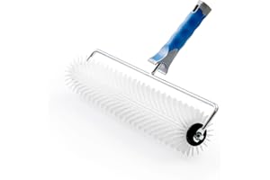 DECOCRAFT Spiked Aerator Roller for Self-Leveling Concrete, Flooring, Screeding, and Latex, Rolling Attachment Removes Air Bubbles for a Smooth Floor Finish, 460 mm Wide and 20mm Spike Length