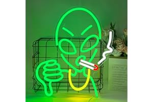 UEXNKJ-Y Alien szyld reklamowy LED, neonowy szyld USB, do baru, na imprezę, USB LED, spersonalizowana dekoracja pokoju, do baru, neonowy szyld