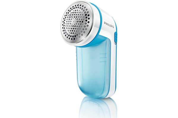 Philips Quitapelusas – para Todo Tipo de Prendas, Cuchilla de Alta Velocidad 8800 RPM, Compacto y Ligero, Depósito de Pelusas fácil de vaciar, Incluye 2 Pilas AA, GC026/00