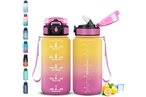 Grsta Borraccia Bambini, Borraccia 500 ml, Senza Perdite, Borraccie con Cannuccia, Facile da Pulire, Borraccie Motivazionale, con Slogan Motivazionale, Borracce per Scuole, Campeggio, Corsa