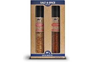 Silk Route Spice Company Giant Grinder Gift Set Himalayan Giant Grinder 380g and Chili Lover Giant Grinder 165g