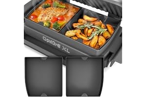 ZauberFry Backschalenteiler kompatibel mit Tefal OptiGrill XL, Elite XL, Plus + XL, Elite Plus XL, 2 x Backschaleneinsatz aus Silikon, Zubehör, Backform