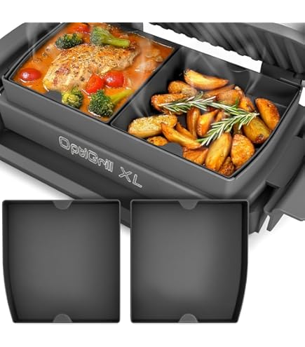 Duurzaam bakmat van siliconen compatibel met Tefal Optigrill XL, antiaanbaklaag, siliconenmat, voedselveilig en hittebestendig, accessoires ( geschikt voor de grote bakschaal