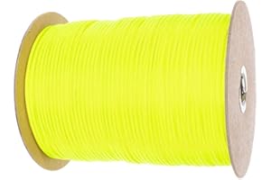Paracord Planet Paracorde (plus de 50 couleurs) – Bobines de 304 m ou 76 m – Écheveau de 30,5 m, jaune fluo, 100 Feet