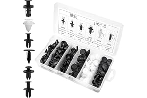 EINESIN Clips De Retenedor De Empuje Para Coches Y Accesorios Automáticos Kit Pasadores Sujetadores Multitamaño para Puerta/Panel/GuardabarroRemaches Plástico + Tornillos