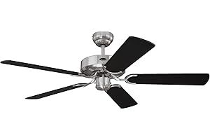 ‎WESTINGHOUSE LIGHTING 78370 Cyclone 132 cm, Deckenventilator, gebürsteter Stahl