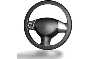 NTRUXZP Articolo 32-40CM Coprivolante Auto in Silicone - Protezione Universale, Antiscivolo e Facile da Pulire per Volanti - Nero