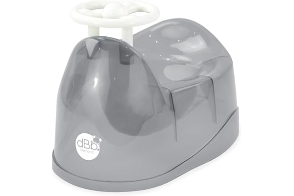 dBb Remond Pot Bébé - Toilettes Apprentissage de la Propreté Enfant – Pot Toilette Bébé - Toilette Portable Enfant - H23 x L34 x l25 cm - Gris translucide