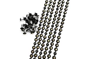 Let's Decorate 10m Bandes de clous tapissier bronze pour meubles de diamètre 9,5 mm, clous ameublement décoratifs, 200 matched clous de tapissier(C:9,5 mm bronze)