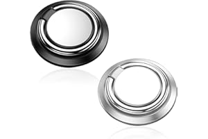 CQQNIU 2 sztuki uchwytu na telefon, regulowany 360°, obrotowy uchwyt na telefon, dostępny uchwyt samochodowy, pasuje do wszystkich smartfonów (czarno-srebrny)