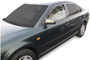 ‎J&J AUTOMOTIVE J&J AUTOMOTIVE | Windabweiser Passend Für Passat B5 Limousine 1996-2005, Heko Regenabweiser, Getönt, Set 4-Teilig, Vorne, Hinten, Aerodynamisch