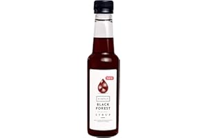 Simply Sugar Free Black Forest Syrup, Low Calorie, Vegan & Nut Free Flavoured Syrup for Coffee, Cocktails & Baking (250ml)