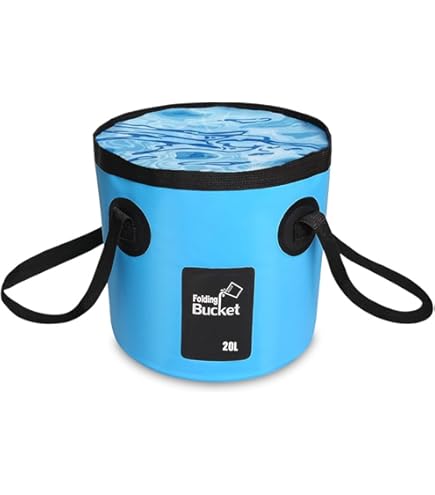 Yzpklhw - Secchio Pieghevole Da 3 Litri, Blu, Perfetto Per Spiaggia, Campeggio E Casa - Foto 11