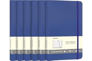 Comix Comix Taccuino, Quaderno Appunti, Journal, Taccuino Appunti, Quaderno A5, Taccuino, Diario, Notebook, 240 pagine, 14 x 21,1 cm, copertina rigida-6 pack