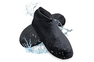 Hoomall Couvre Chaussures en Silicone Imperméables Antidérapante Réutilisables avec Semelle Renforcée pour Les Jours Pluvieux et Neigeux Hommes Femmes Enfants
