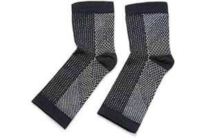 DZANS Dr Sock Soothers Socks Chaussettes de soutien anti-fatigue pour compression de la gaine de pied anti-fatigue pour la fasciite plantaire Cheville anti-fatigue (3 paires) (S/M)