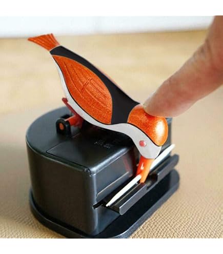 Zahnstocherspender, Automatischer Vogel-Zahnstocherkasten, Vogelspecht-Zahnstocherspender, Tisch-Zahnstocherbox, Aufbewahrungsbox, Tragbare Heim- und Küchendekoration (Golden