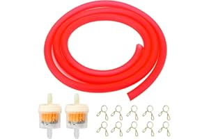 ZAMDOE Fuel Filter, WA-NL-049-1, In Line, 5mm ID, 100cm, for GY6 50cc-150cc Scooters, ATV, Go-Kart, Dirt Motorcycle, Blue, Red