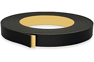 UNMAR Black PVC Edge Banding 19 mm x 7.5 m - Peel and Stick Strong Adhesive, Easy Application - Flexible and Durable Black PVC Edging Tape for Furniture Restoration
