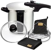 Magefesa Athenas &ndash; Exclusive Pack of 7.5 L Express Pot + Basket + Glass Lid + Cloth + Pot, Stainless Steel 18/10, for Inducti