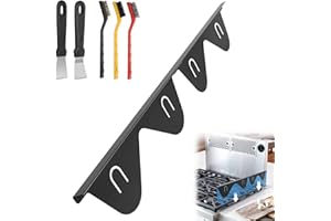 DELAESI Stove Counter Gap Cover Retractable Stove Gap Covers Stainless Steel Cooker Gap Filler with Brushes and Shovels Cooker Gap Cover for Kitchens Stoves
