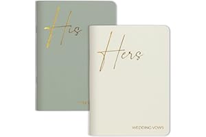 ZICOTO Elegant Vow Books With Gold Foil Lettering For Your Wedding - Perfectly Sized His and Hers Vow Books With Plenty Of Pages To Write Whatever is on Your Heart - A Beautiful Addition For The Wedding Day
