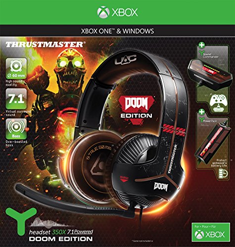 Thrustmaster Y-350X DOOM EDITION - Auriculares - XboxOne   PC - Sonido 7 1 - Micr  fono con discriminaci  n de voz  desmontable y ajustable