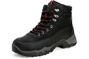 SOWDUS Botas de Nieve Hombre Cálido Antideslizante, Botas de Invierno Forradas con Pelo Impermeable, Ligero al Aire Trail Zapatos Trekking