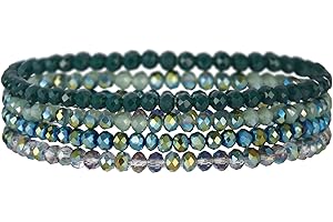 FULU AUTUMN Bracelet Boheme en Perles pour Femme Bracelet de Perle Cristaux Elastique Multicouches Bijoux Fantaisie Cadeau pour Femme