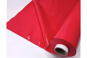 STOFF-KOLLEKTION Lackfolie Ganze Rollen 2x15 Meter ca.130 cm breit Event,Gastronomie,Buffet (Rot)