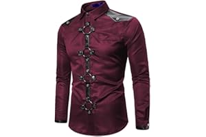 DeaAmyGline Herren Gothic Frack Hemd Steampunk Mantel Mittelalter Gehrock Jacke Viktorianisch Punk Kleidung Palast Renaissance Halloween Kostüm Karneval Cosplay Smoking Anzüge Uniform
