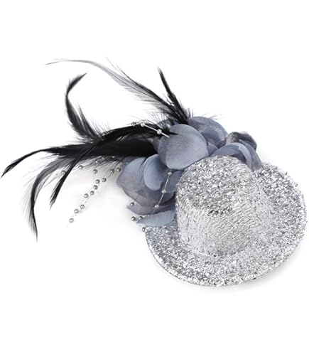 Fascinator Bibi Femme En Voile Et Laine - Mini Béret Clip Pour Mariage, Cérémonie, Thé, Soirée - Accessoire Élégant Rétro - 4