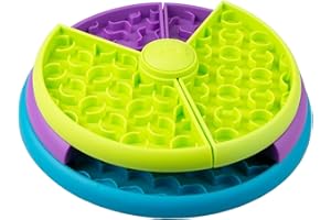 CAISHOW Dog Slow Feeder Bowl Dog Food Puzzle Slow Feeder Layers Interactive Dog Puzzle Game and Slow Feeder Suitable for Small Medium Size Dogs