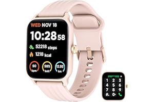 Baolubao Smartwatch Donna, Orologio Chiamate Bluetooth con Notifiche Messaggi, Intelligente Fitness con Alexa/Cardiofrequenzimetro/Sonno/SpO2, Activity Tracker 1.8" per iOS Android