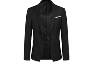 YOUTHUP Blazer Homme Slim Fit Formel avec Deux Boutons Classqiue Veste Couleur Unie Mariage d'affaires Bal