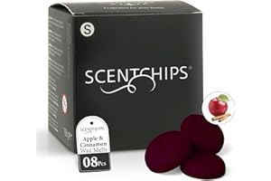 ‎SCENTCHIPS Scentchips® Apfel & Zimt Duftwachschips – Hausduft – Duftwachs Melts – Geeignet für Duftlampe & Wachsbrenner – Fruchtig-Würziger Raumduft – 8 Stück – Langanhaltender Duft für Zuhause