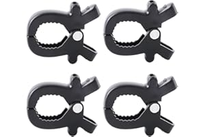 ILULALA 4pcs Stroller Clips Pegs to Hook Muslin and Toys Seat Cover, Blanket Clips, Car Seat Cover Clip, Plastic Universal Clip, Nursing Cover, Pram Toy Holder, Blanket Clamp. (Black)