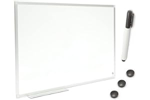 ‎DR.TAFEL Dr.Tafel Whiteboard 90x60, Pinnwand Magnetisch, Magnetwand, Magnettafel Kinder mit Aluminiumrahmen, whiteboard magnetisch Inkl Magnete, Marker & Zubehörschale, Pinwand für Büro, Schule & Zuhause